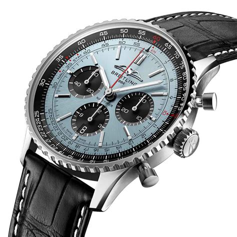 breitling blue face watch|breitling navitimer blue dial.